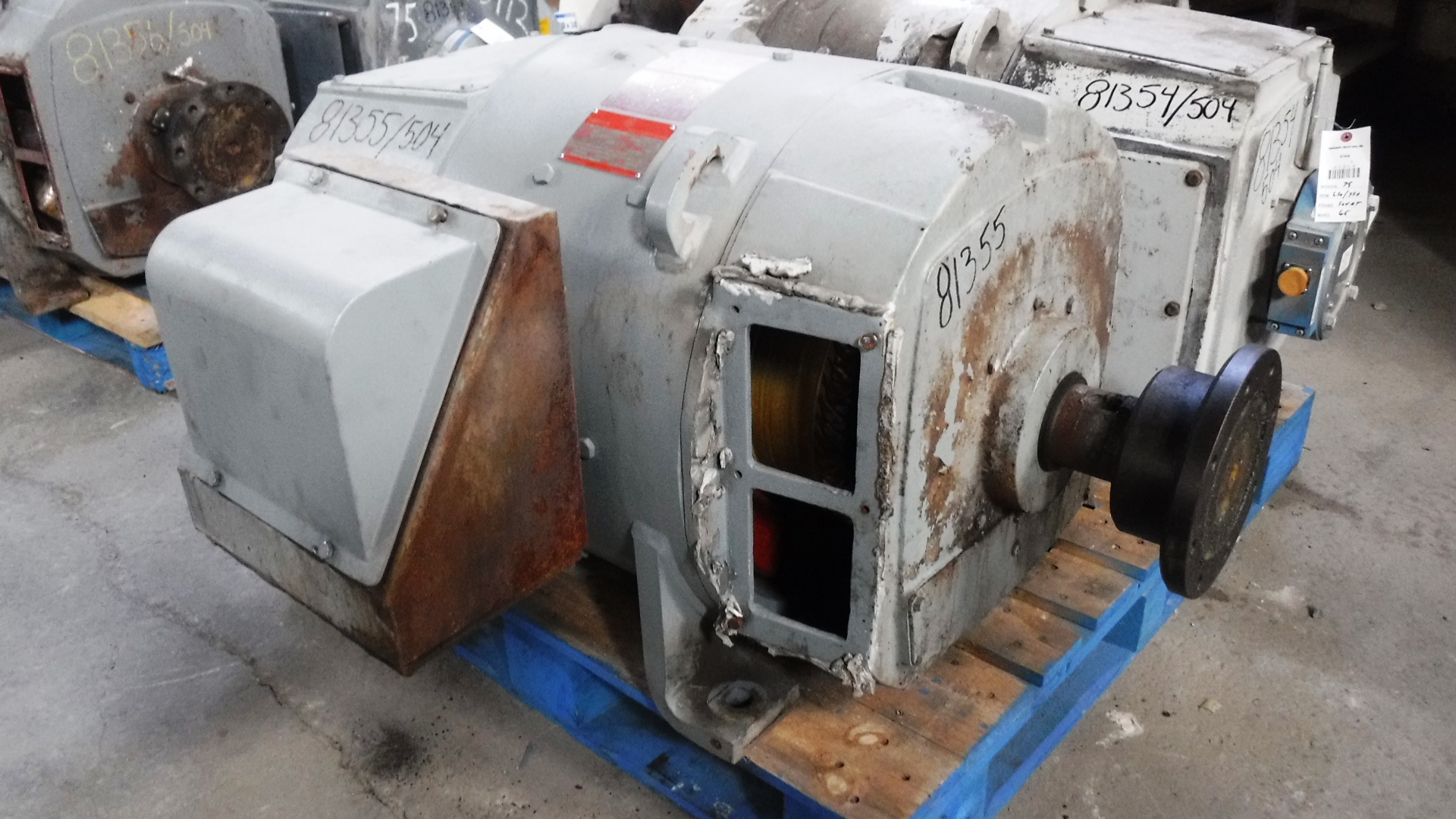 General Electric 75 HP 650/750 RPM 504AT DC Motors 81355